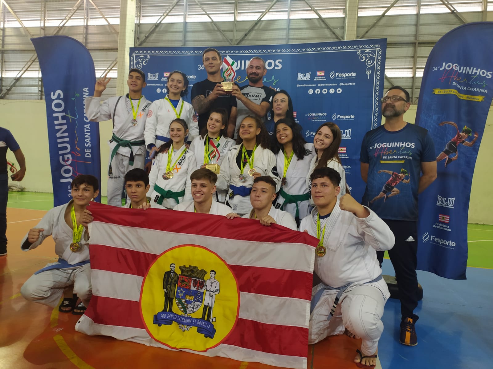 Jiu-jitsu feminino é vice-campeão do Joguinhos Abertos de SC